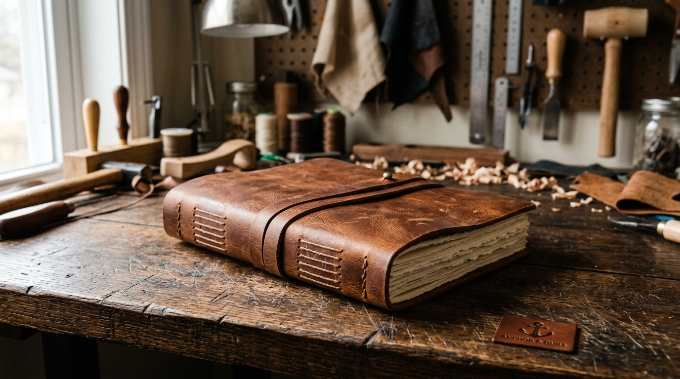 Cinematic placeholder of handcrafted leather